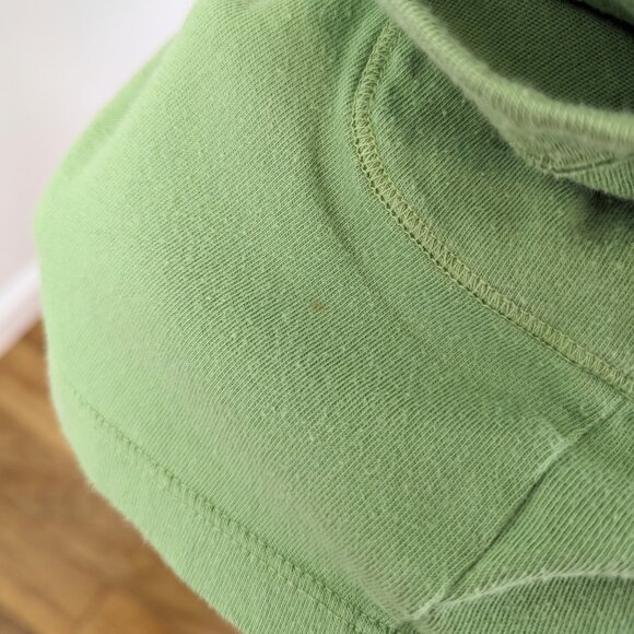 Hollister Early 2010s Y2K Green Knit Double Pockets Mini Babydoll Dress Size S - Picture 5 of 10